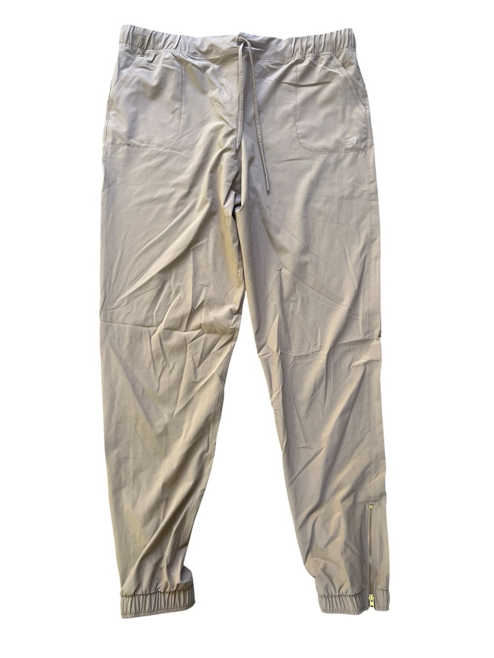 Albion Light Beige Women’s Jogger Pants with Drawstring